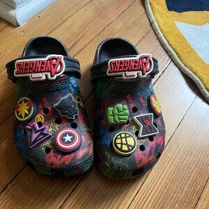 Marvel Black and Red Slippers with Superhero Style